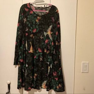 SimplyBe jersey tropical jungle print swing dress